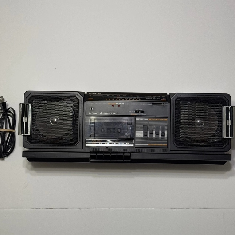 Sharp GF-330 Boombox HiFi Stereo Vintage Retro Audio Cassette Deck AM/FM Tested